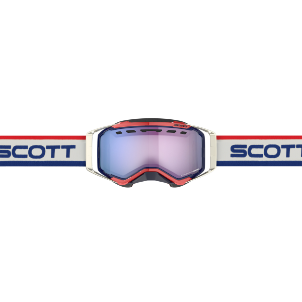 Scott Goggle Prospect Snow Cross LS retro white/blue light sensitive blue chro-0