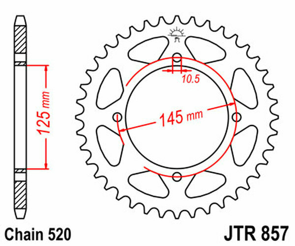 JT SPROCKETS Induction Hardened Black Zinc Finish Rear Sprocket Black, Zinc -da72bfcde6373e3d3f29550675b8cbe9.webp