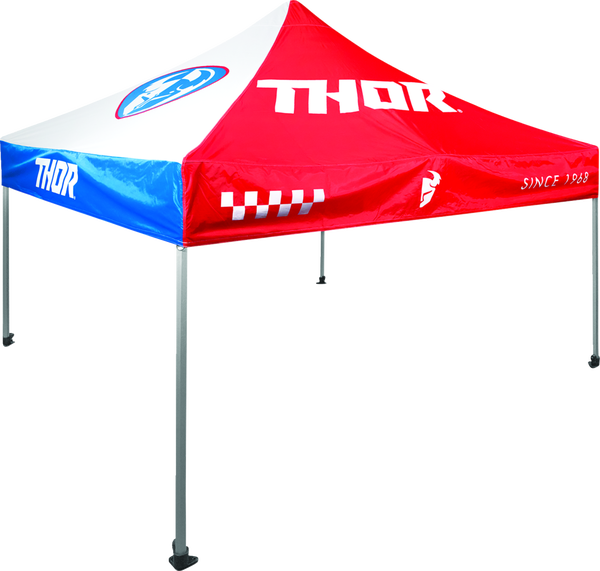 Cort Thor Track Canopy 3m x 3m Blue/Red/White-3