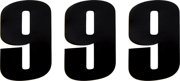 MOOSE RACING Vinyl Race Numbers Black -0