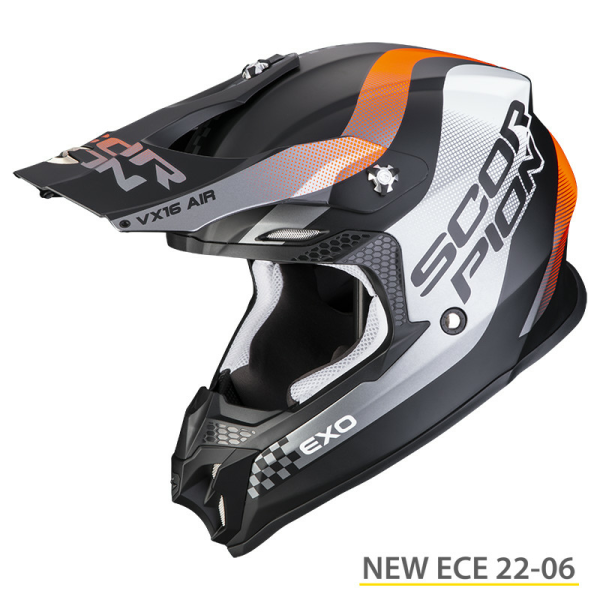 Casca Scorpion Exo VX-16 Air Soul Negru/Portocaliu