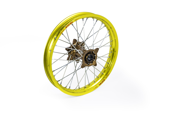 Elite Mx-en Wheel, Silver Spokes Gold-1