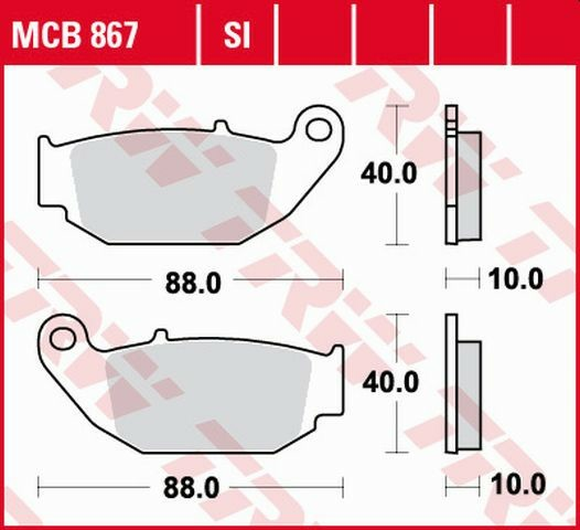 Placute frana spate TRW Organice HONDA CB 125 R / 300 R '18-/ CRF 250 L '13-'17/SUZUKI GSX-R / S '18-