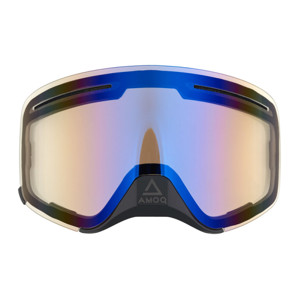 Lentila dulbla magnetica Ochelari Snowmobil AMOQ Vision Vent (cu protectie nas) Blue Mirror