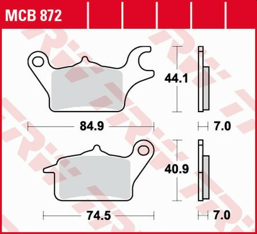 Placute frana fata TRW Sinterizate OFFROAD HONDA C 125 SUPER CUB '19-/ AFS 110 WAVE '12-'19/KAWASAKI Z 125 PRO '17-'19