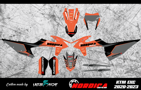 Kit stickere KTM EXC 2020-2023 Nordicamoto