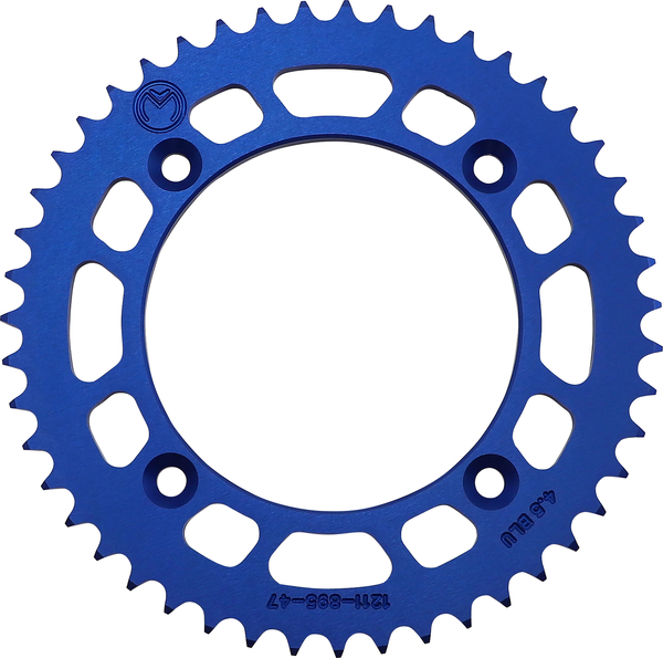 MOOSE RACING Rear Aluminum Sprocket Blue -0