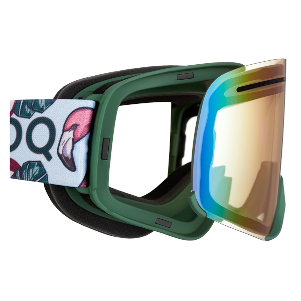 AMOQ Vision Vent+ Magnetic Goggles Tropical - Green Mirror-2