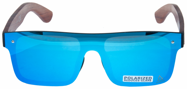 AMOQ Burst Sunglasses PLRZD Wood-Ice Blue Mirror-0