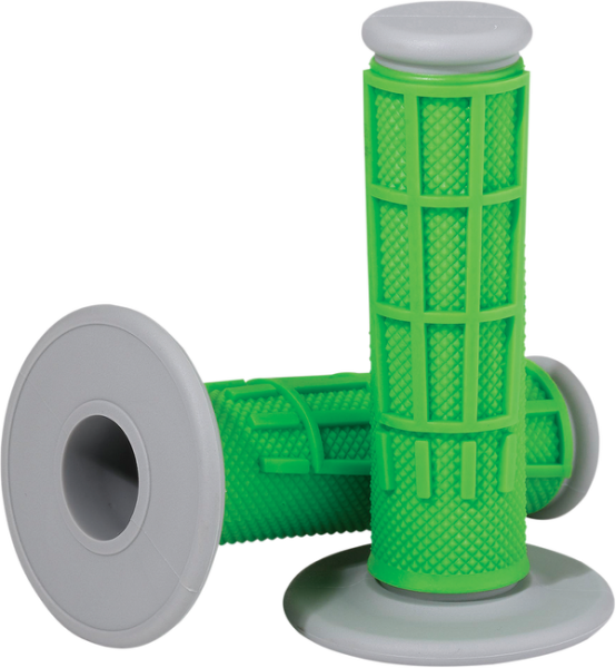 MOOSE RACING Comp Diamond Half Waffle Grips Green -0