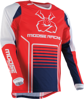 Tricou Moose Racing Agroid Blue/Red/White-3