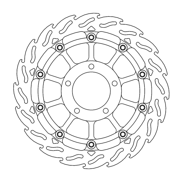 Flame Series Rotor Race Black, Steel