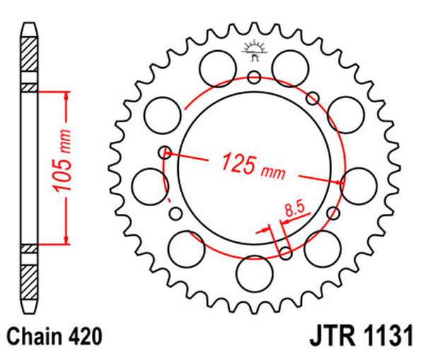 JT SPROCKETS Rear Sprocket Black -0