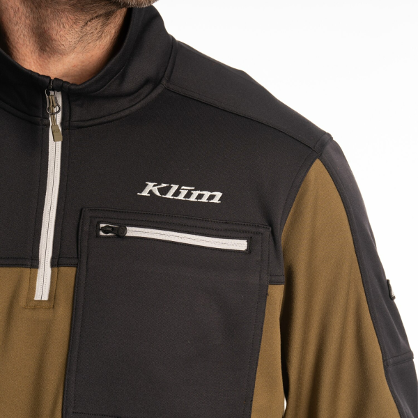 Pulover Klim Glacier 1/4 Zip Mid Layer Black-13