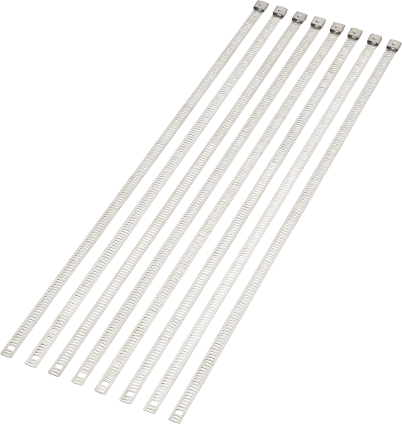 MOOSE RACING 14'' Cable Ties Ladder Style Stainless Steel 8-pack Unfinished 