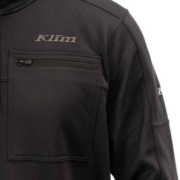 Pulover Klim Glacier 1/4 Zip Mid Layer Black-24