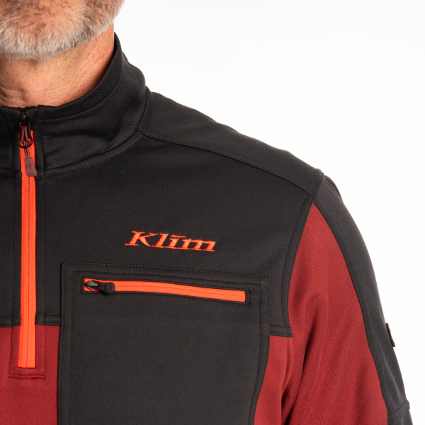 Pulover Klim Glacier 1/4 Zip Mid Layer Black-19