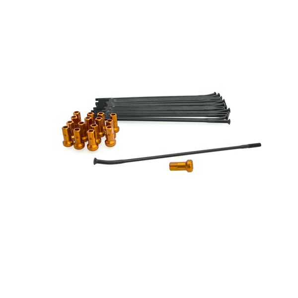 Spoke And Nipple Replacement Kit Black, Orange