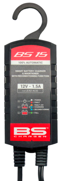 Smart Battery Charger & Maintainer With Reconditioning Function Black-1