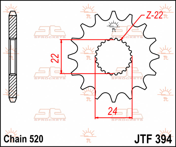 JT SPROCKETS Front Sprocket Natural -0