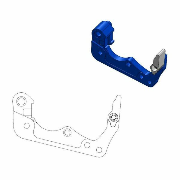 Relocation Bracket For Oem Caliper Blue