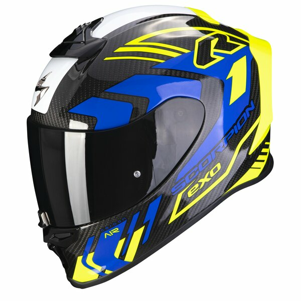 Casca Integrala SCORPION EXO-R1 EVO AIR CARBON SUPRA Black Matte/Blue/Yellow