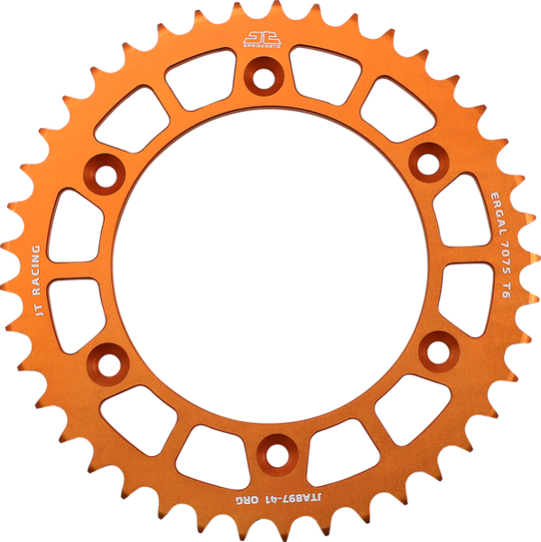 JT SPROCKETS Racelite Aluminum Rear Sprocket Orange -0