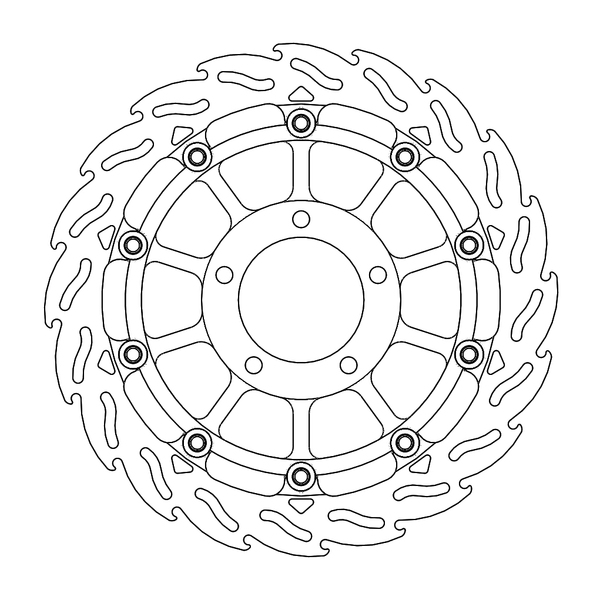 Flame Series Rotor Race Black, Steel