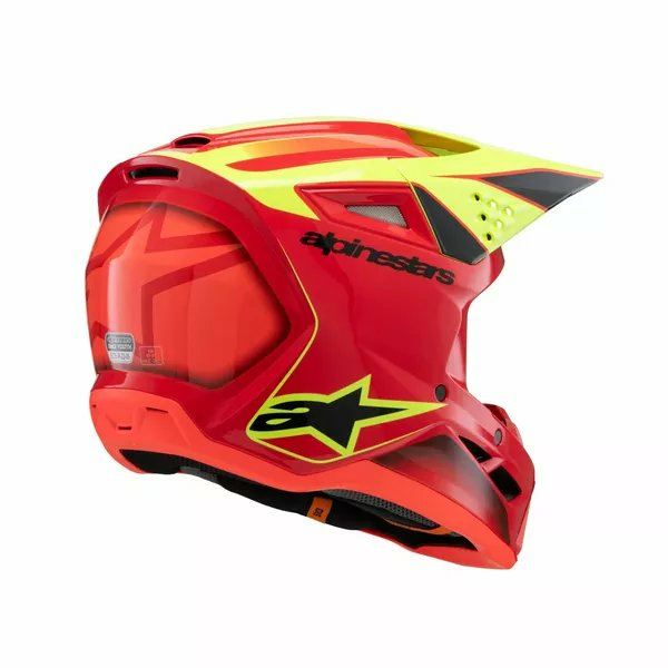 Alpinestars Youth S-m3 Fray Helmet Black, Red, Yellow -0