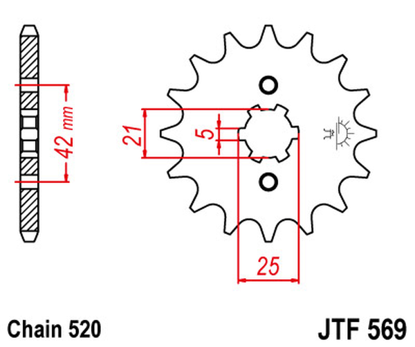 JT SPROCKETS Front Sprocket Natural -0