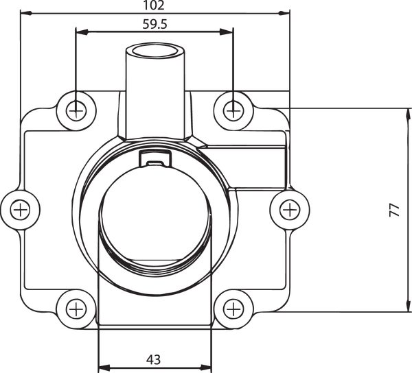 Carburetor Mounting Flange Black-0