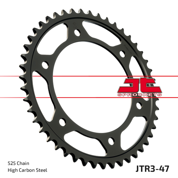 JT SPROCKETS Induction Hardened Black Zinc Finish Rear Sprocket Black, Zinc 