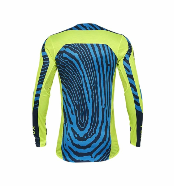 Tricou FOX Flexair Impression Yellow/Blue-0