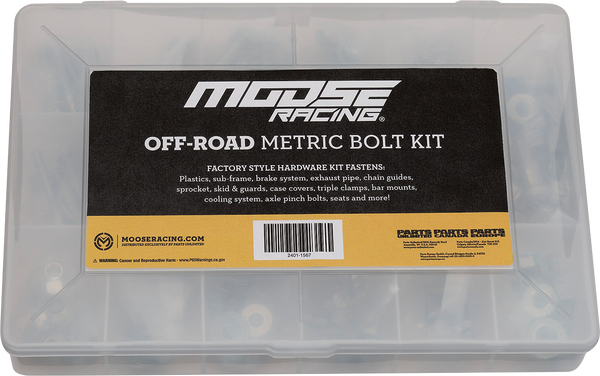 MOOSE RACING M1 Metric Bolt Kit Gray -1