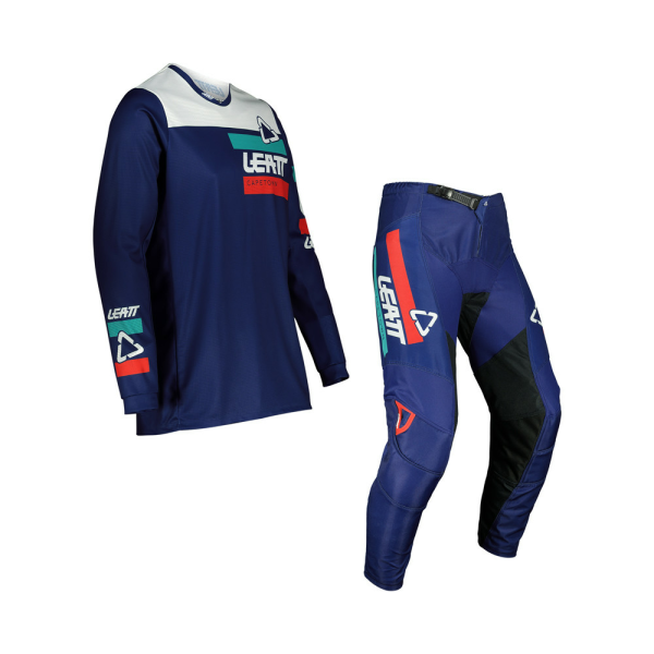 Set tricou si pantaloni copii Leatt 3.5 Blue