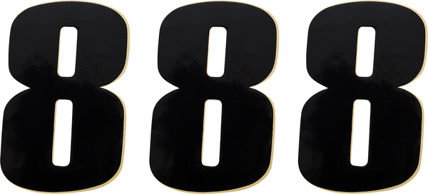 MOOSE RACING Vinyl Race Numbers Black -0