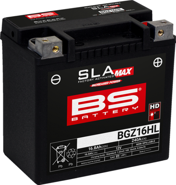 Sla Max Factory- Activated Agm Maintenance-free Battery Black 