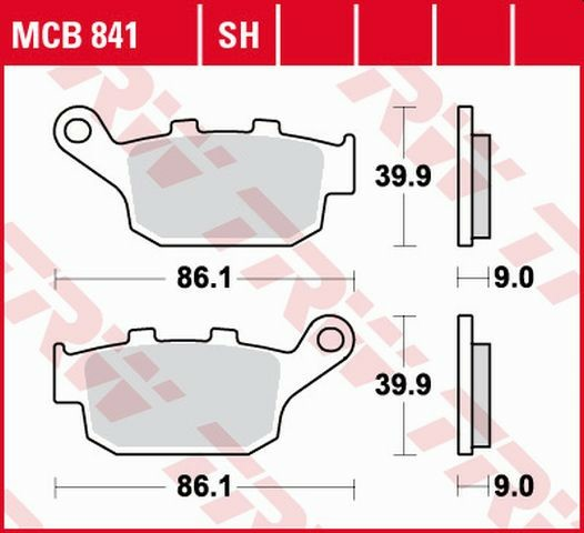 Placute frana spate TRW Sinterizate STREET HONDA CBF 500 / CB 500 X / CBR 500 '13-/ CB 650 F / CBR 600 '14-/ NC 750 '14-/ KAWASAKI VERSYS 650 '15-/Z 750 '11-'14/Z 800 '13- '17/ SUZUKI SFV 650 GLADIUS '09-'16