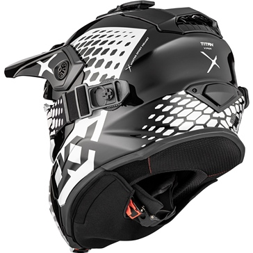 CKX Helmet + Goggles TITAN Viper Black/White S-0