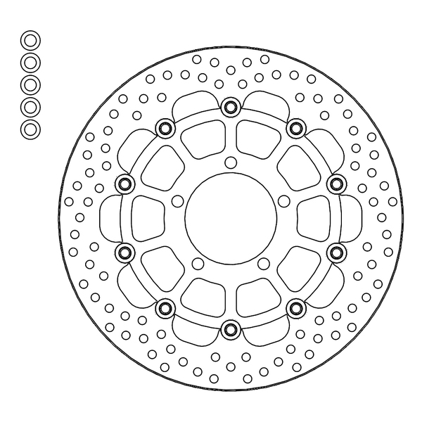 Halo Series Floating Rotor Black, Stainless Steel