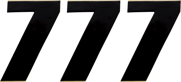 MOOSE RACING Vinyl Race Numbers Black -0