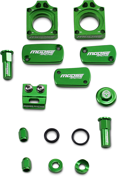 MOOSE RACING Bling Pack Kit Green, Anodized 