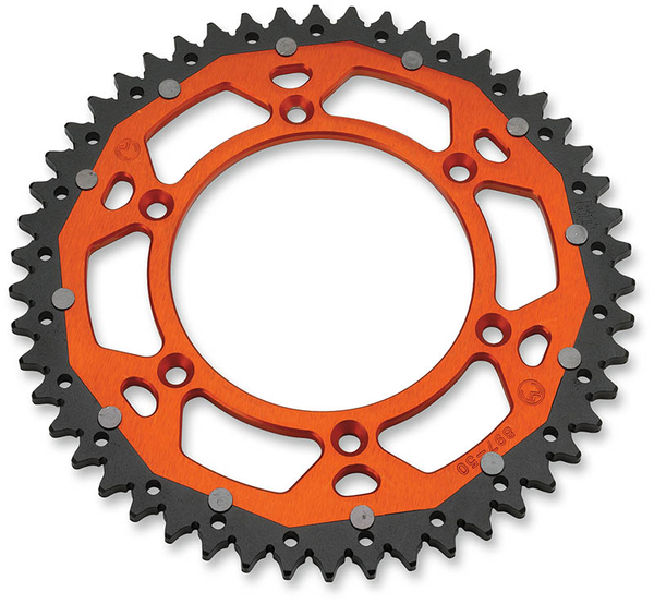 MOOSE RACING Dual Rear Sprocket Black, Orange, Anodized 