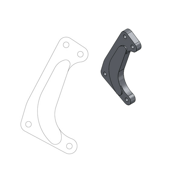 Supermoto Racing Rotor Adapter Bracket Black