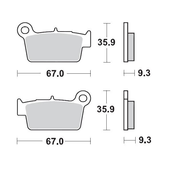 Placute frana spate BETA/Yamaha/Suzuki/GasGas/TM Moto-Master Pro Racing