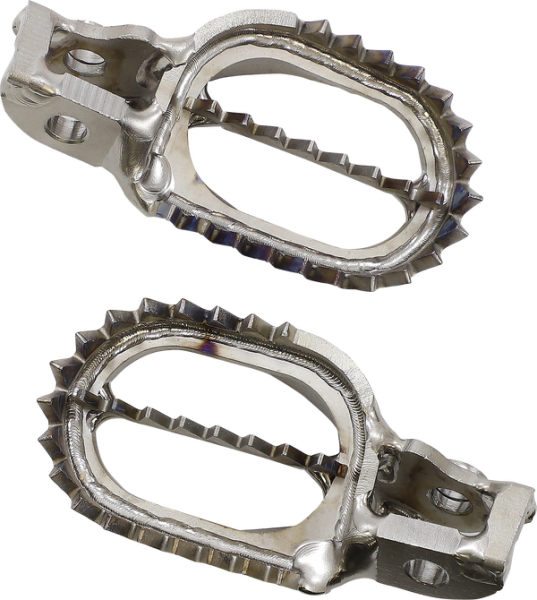 MOOSE RACING Titanium Footpegs Silver -1