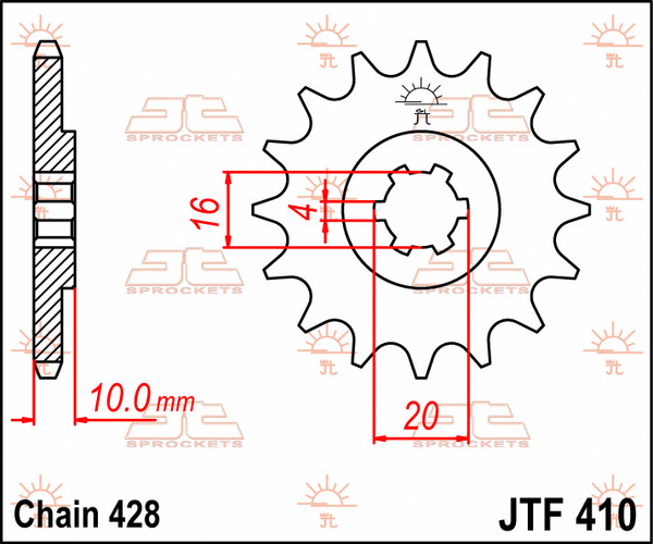 JT SPROCKETS Front Sprocket Natural -0