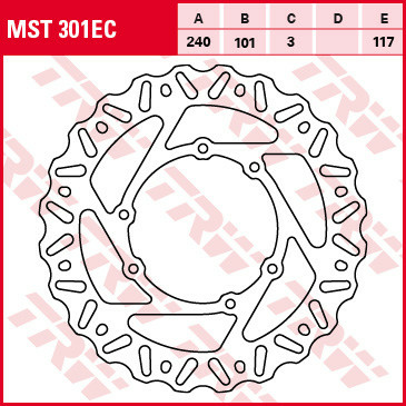 Disc frana fata TRW HONDA CR 125/250 '95-'07/ CRF 250/450 R / X '04-'14