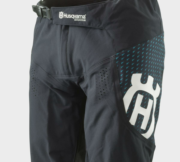 Pantaloni Husqvarna Railed Albastru/Galben/Turcoaz-2