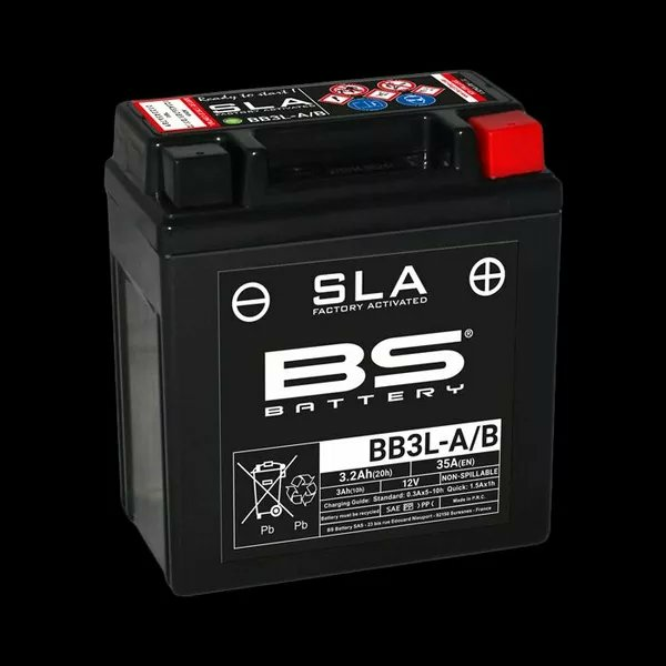 BS BATTERY Maintenance-free Battery Black 